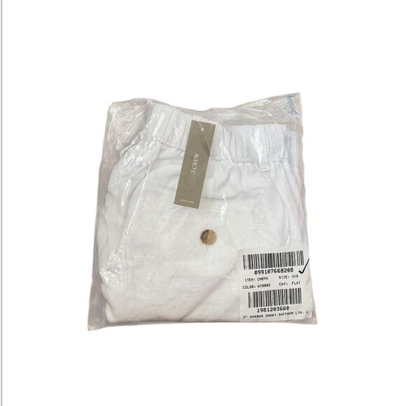 NWT J CREW 3" Harbor short in linen in white - Picture 6 of 6
